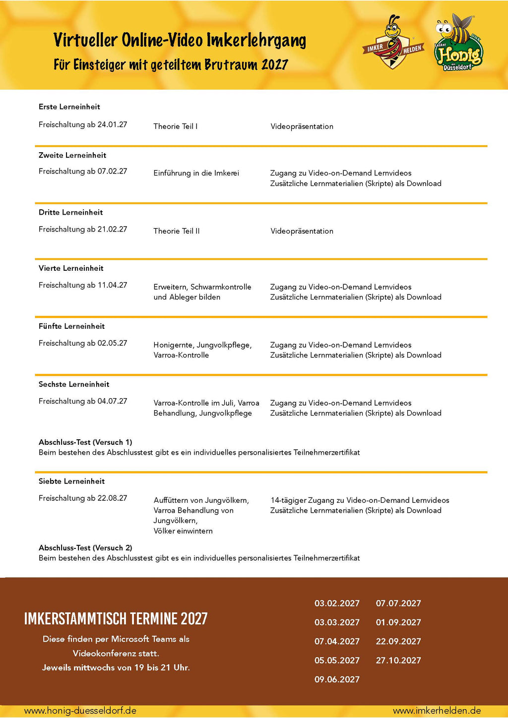 Imkerkurs Einsteiger (Online)