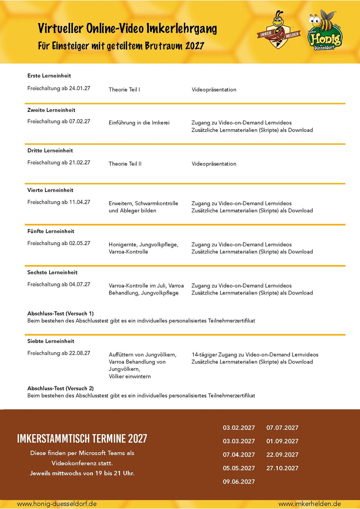 Imkerkurs Einsteiger (Online)